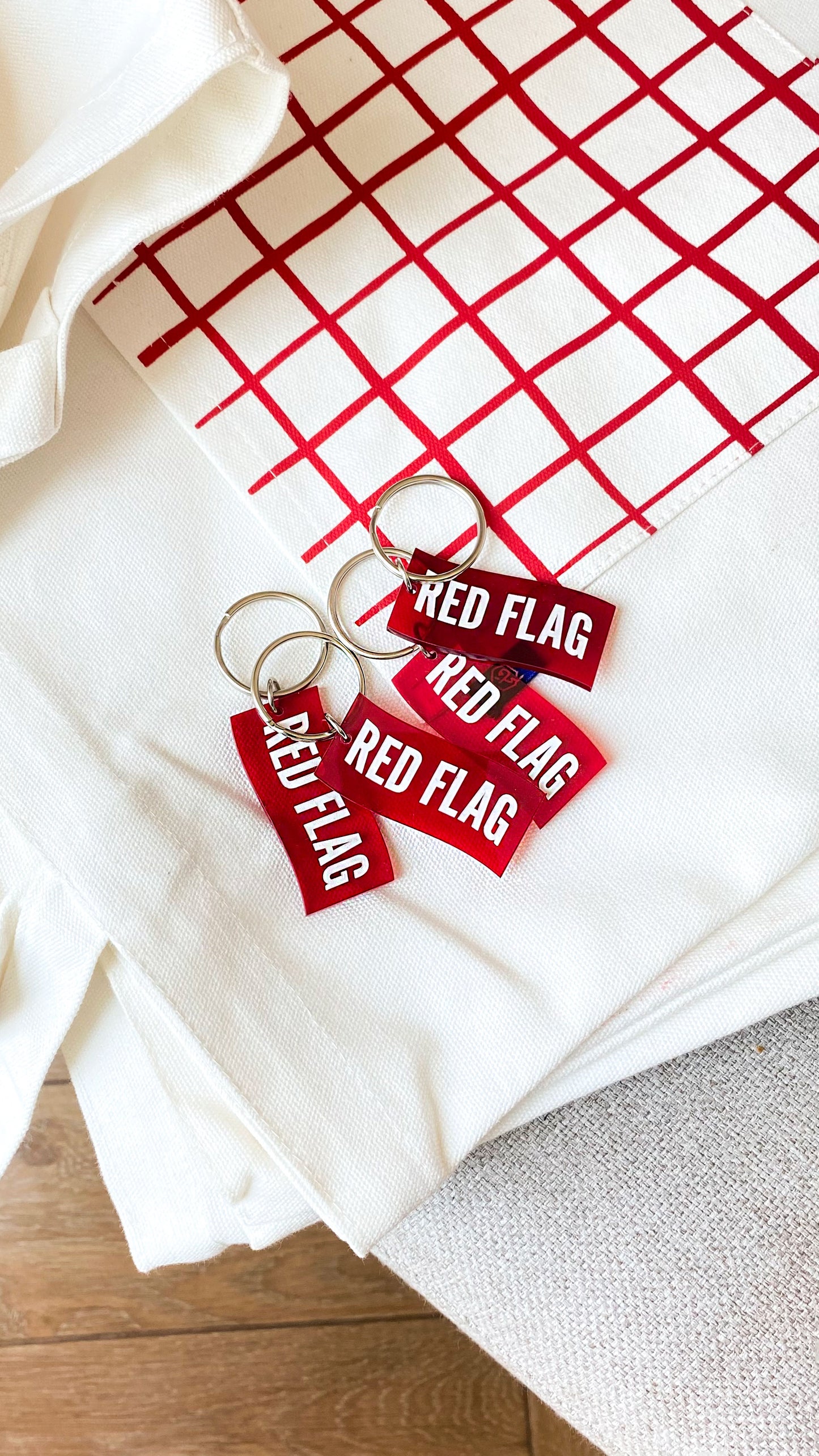 Red Flag keychain